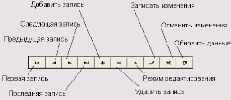 Назначение кнопок компонента TDBNavigator